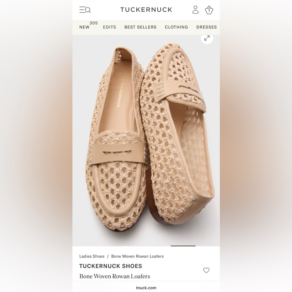 Tuckernuck Bone Woven Rowan Loafers, EUC